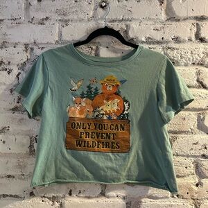 Green Smokey Bear Graphic Tee